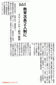 下野新聞記事 20130123